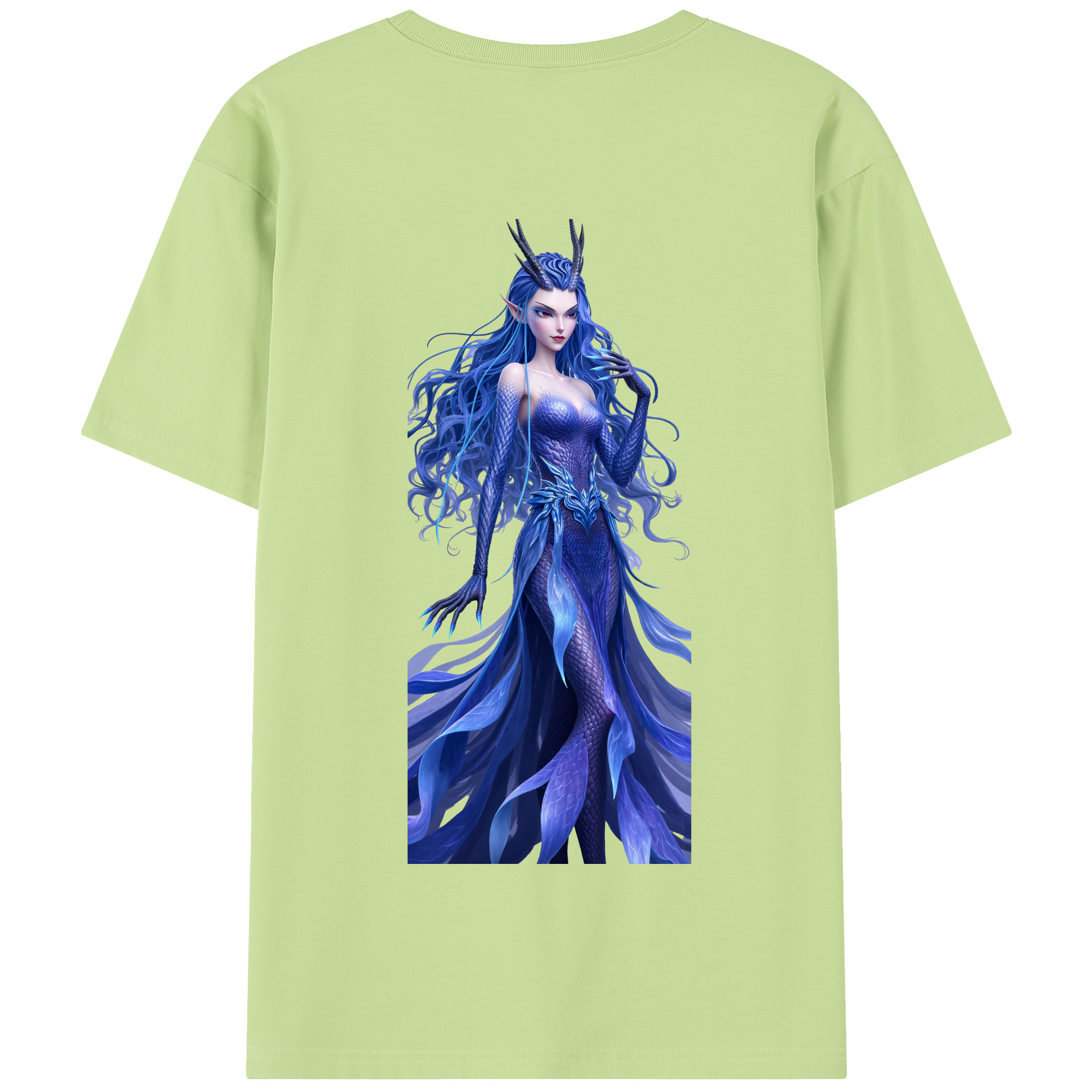 （画像用） Ne Zha 2 ナタ 魔童の大暴れ 綿100％半袖Tシャツ（背面プリント）